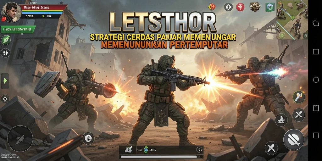 Tampilan gameplay LETSTHOR yang mendebarkan dan menantang.