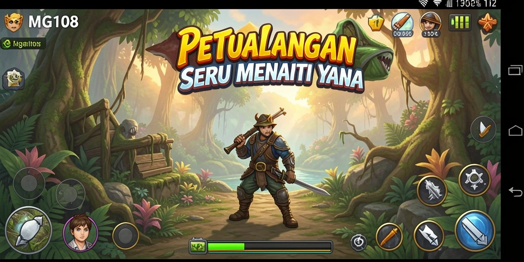 Screenshot MG108 menampilkan aksi petualangan yang mendebarkan.