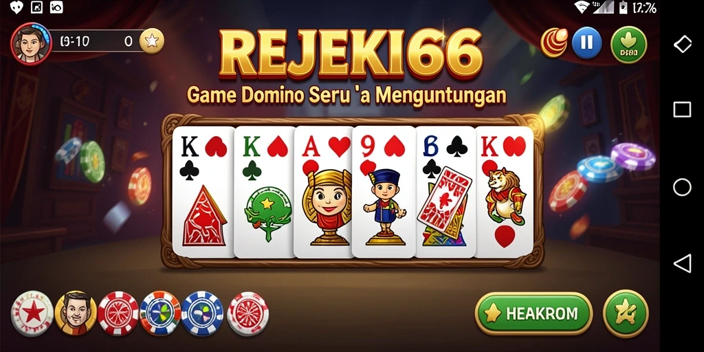 Tampilan seru gameplay Domino di REJEKI66.