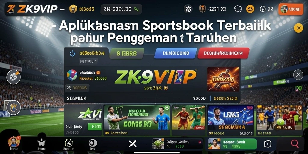 Tampilan grafik menarik dari aplikasi Sportsbook ZK9VIP.